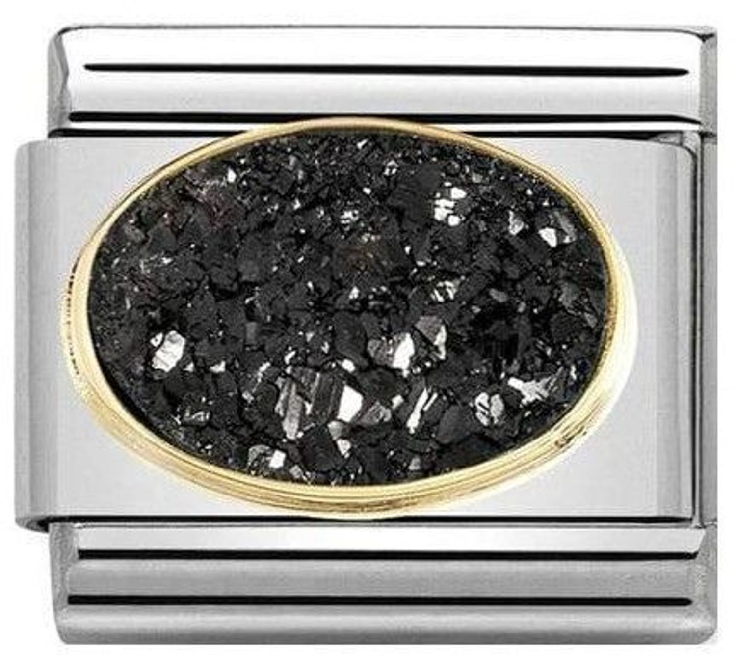 Nomination - Link 18K zawieszka złoto 'Agat Druzy czarny' 030518 05 biżuteria nomination nomination zawieszki nomination baza.jpg